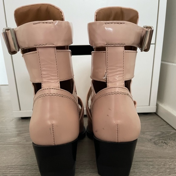 Chloe Pink Smooth Leather Rylee Ankle Boots Size US 6.5 or 36 1/2 - Picture 4 of 6